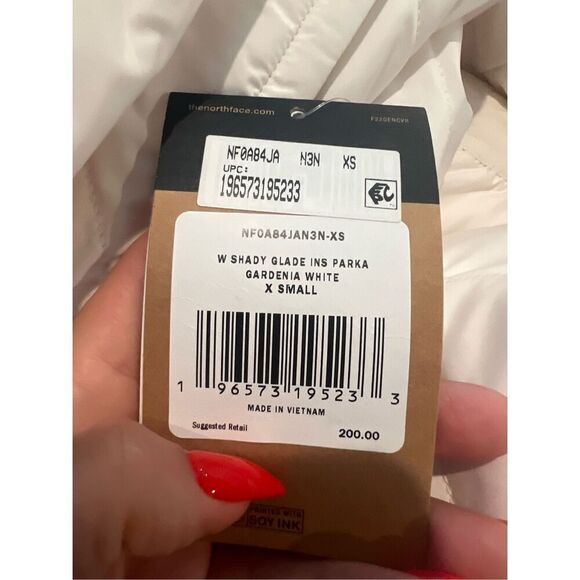 The North Face NWT Shady Glade Insulated Parka Gardenia White XS - Picture 5 of 5